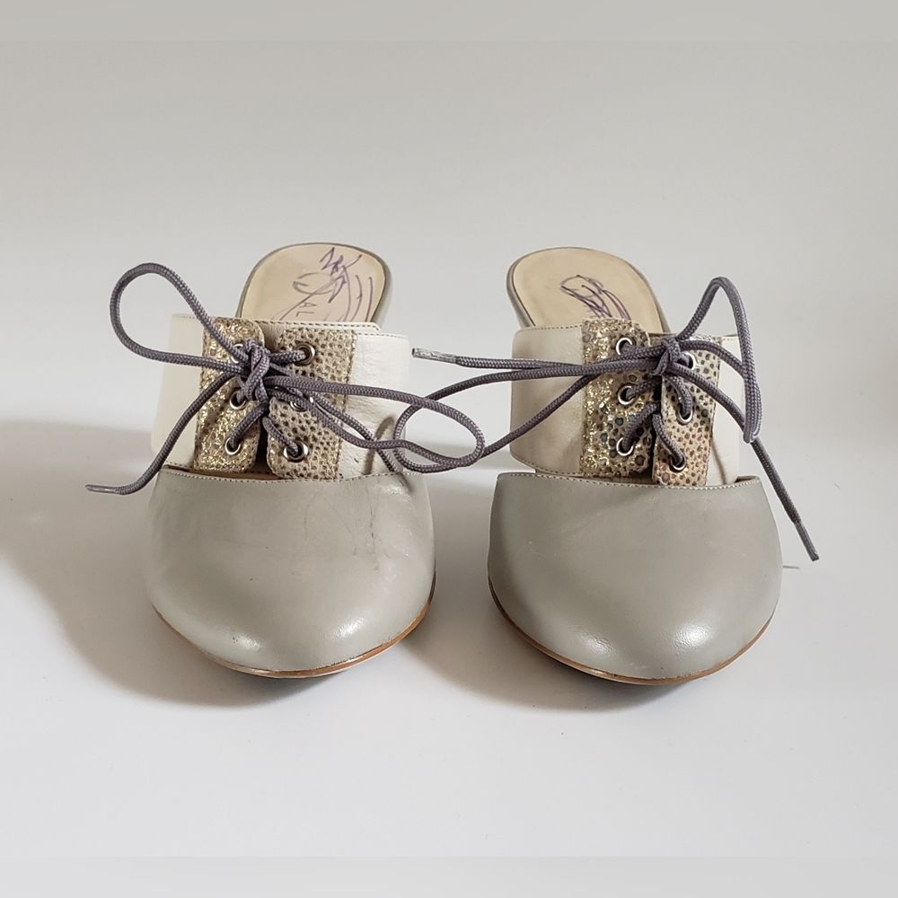 Alterre Interchangeable Women's Gray & Beige Heels Size 7 - Picture 2 of 11